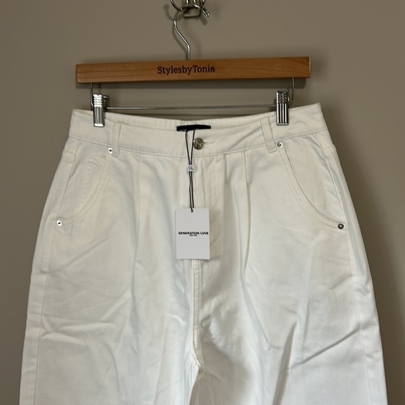 GENERATION LOVE LYNN DENIM Boyfriend Jean Pant White Sz M NEW - Picture 4 of 16